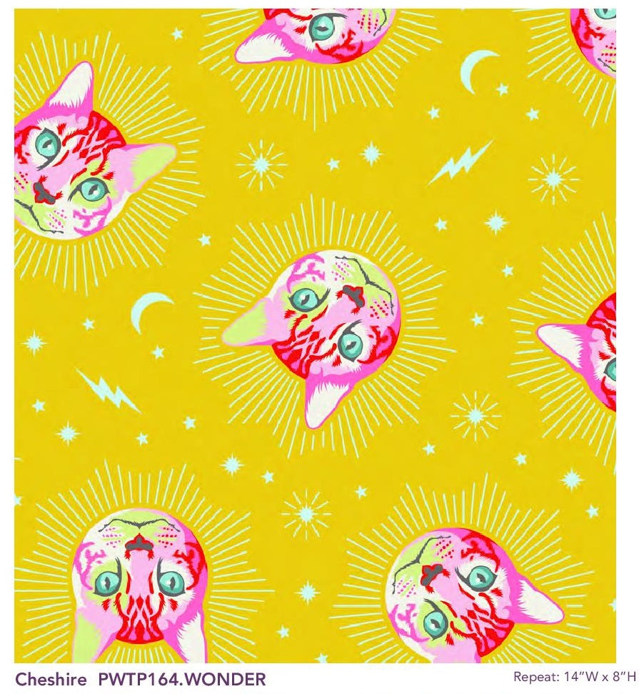 Cheshire in Wonder - Curiouser & Curiouser by Tula Pink | PWTP164.WONDER