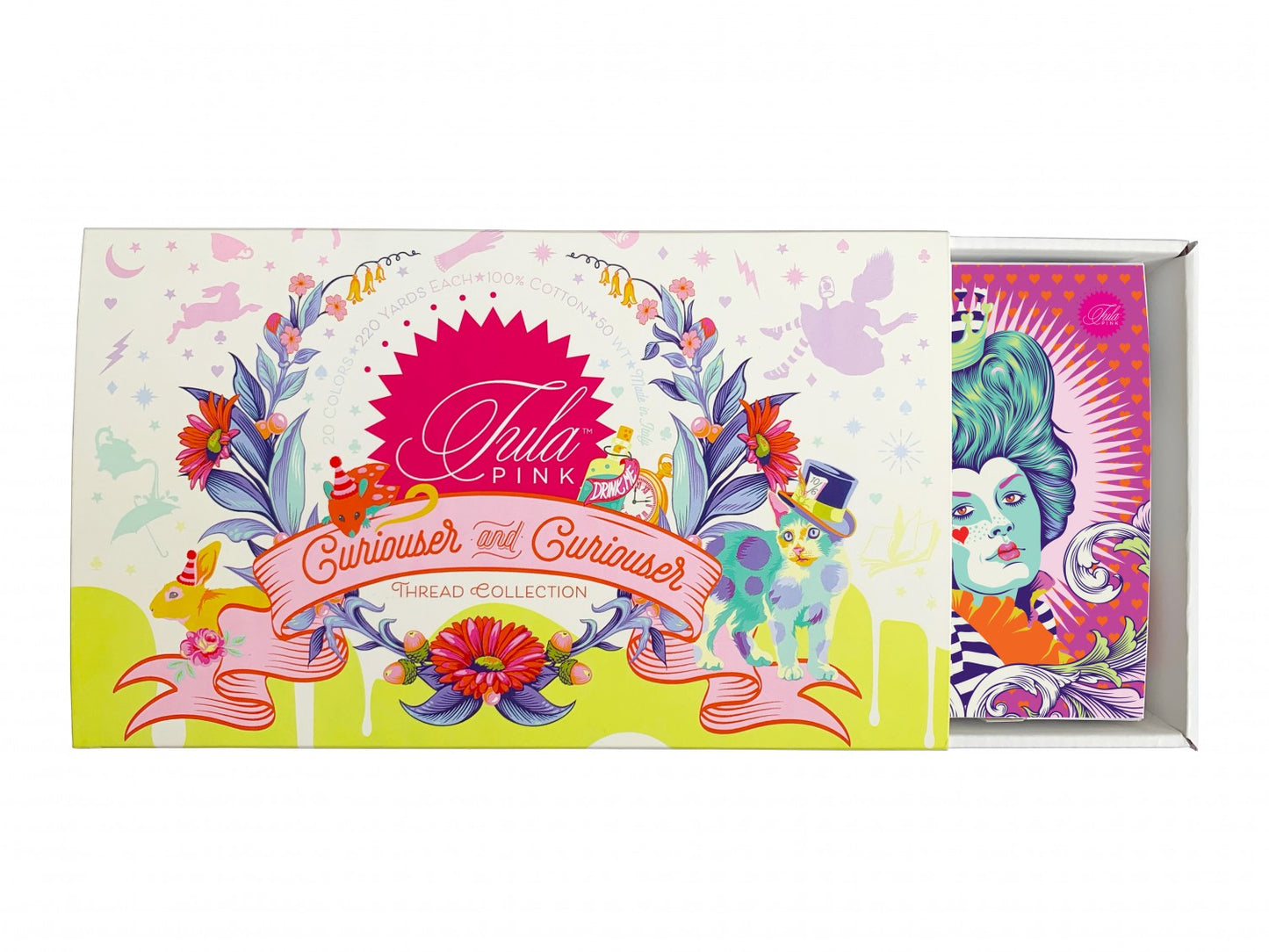 Curiouser and Curiouser Aurifil Thread Collection 50wt 20 Small Spools by Tula Pink | TP50CC20