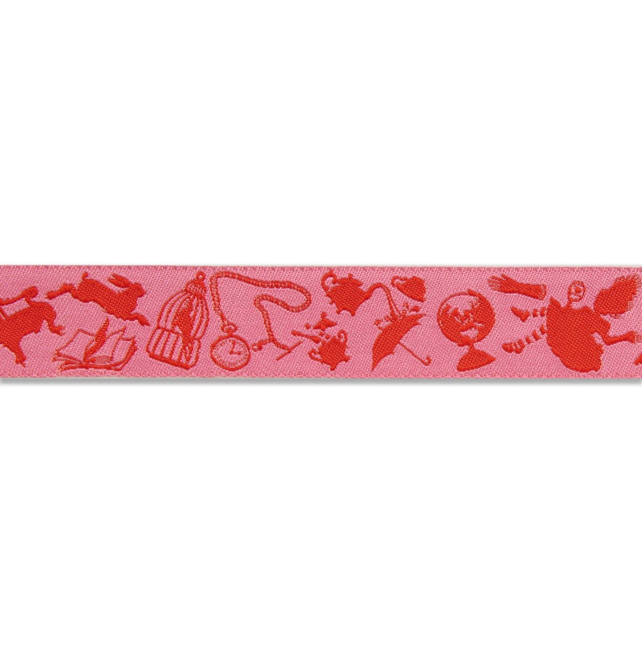 Down the Rabbit Hole Pink 7-8in Tula Pink Curiouser & Curiouser Ribbon | TK-72/22mm col 2 | Sold by the Yard