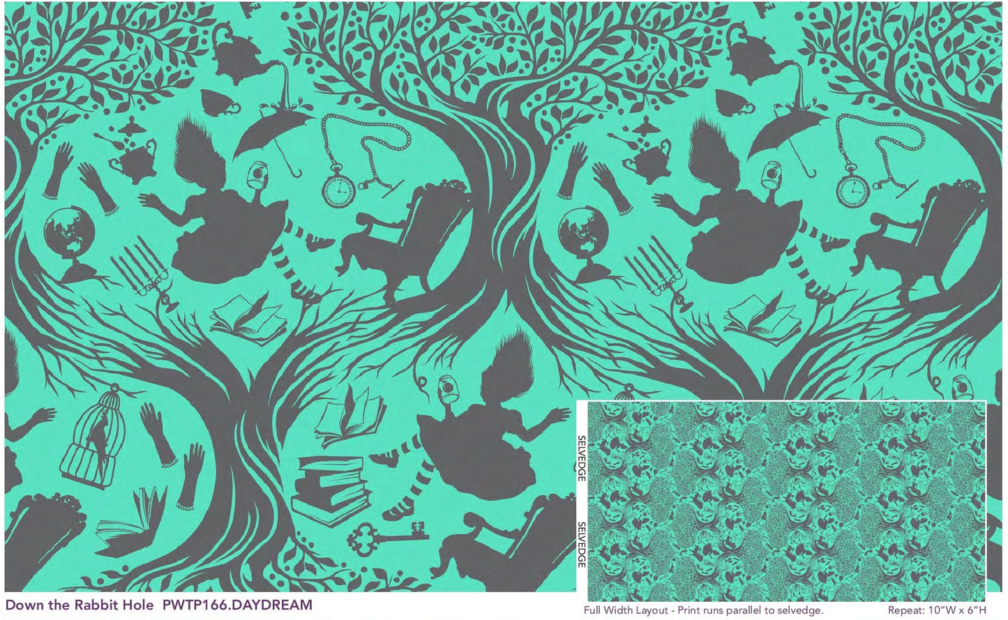 Down the Rabbit Hole in Daydream - Curiouser & Curiouser by Tula Pink | PWTP166.DAYDR
