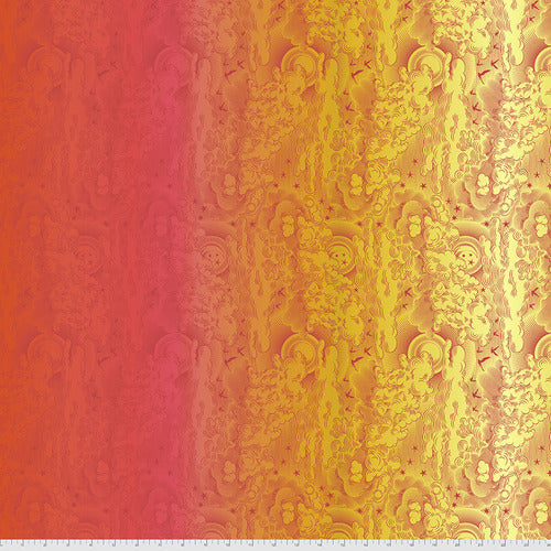 Daydreamer Little Fluffy Clouds in Mango by Tula Pink | PWTP177.MANGO