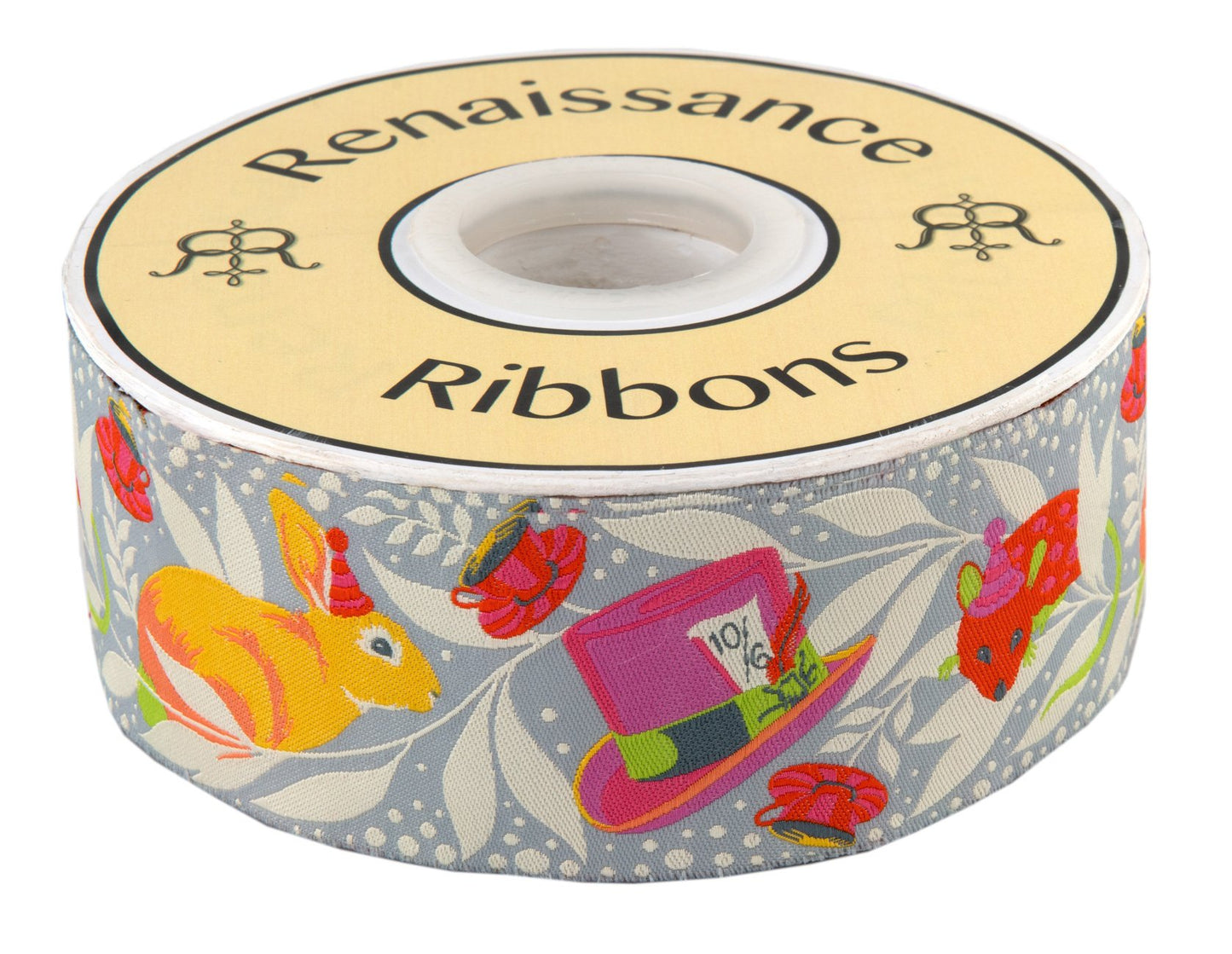 Madhatter Pink 2in Ribbon -Tula Pink Curiouser & Curiouser | TK-76/48mm col 2 | Sold by the Yard