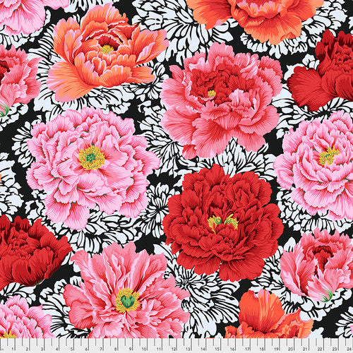Brocade Peony in Crimson for Kaffe Fassett Collective | PWPJ062.CRIMSON