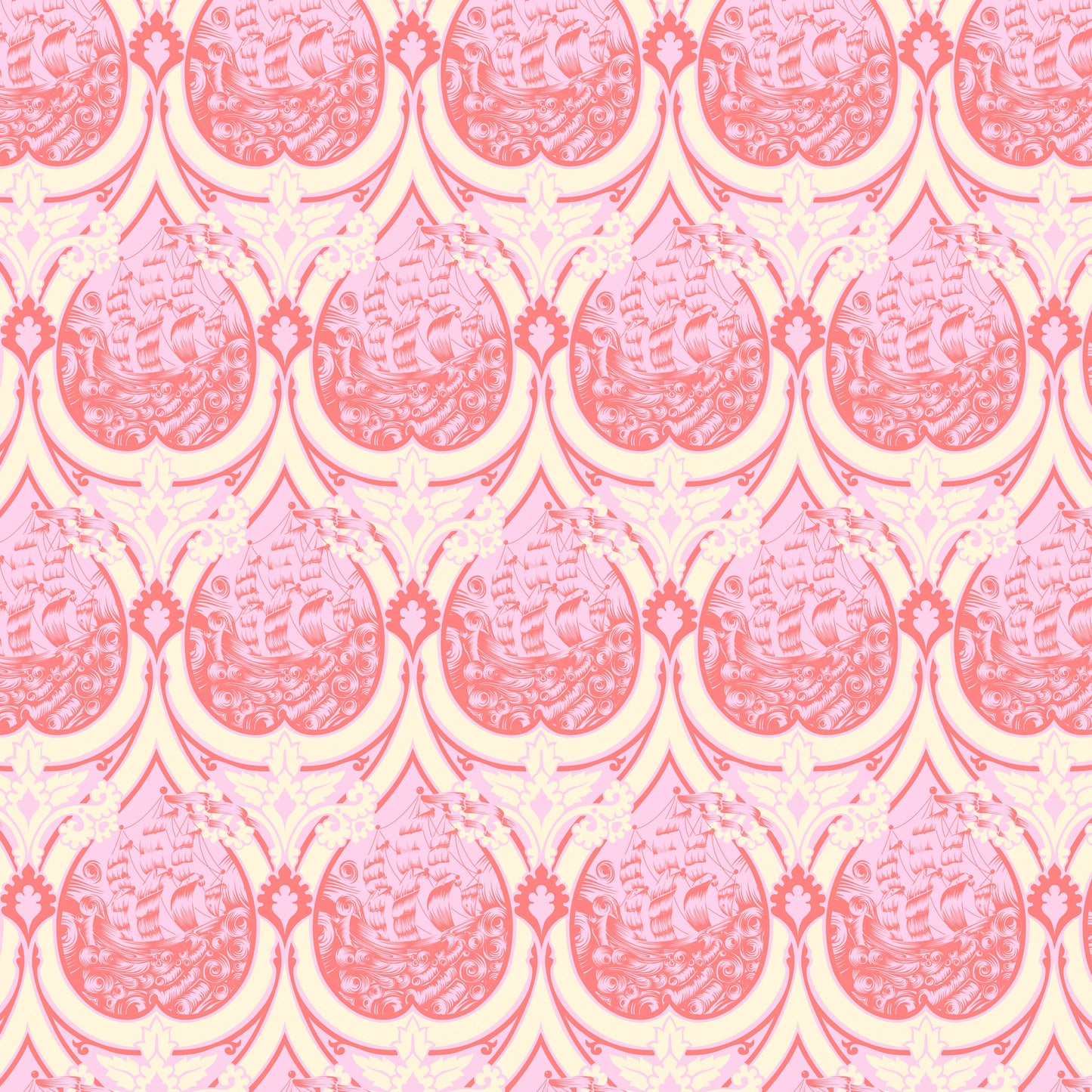 Parisville Sea of Tears in Melon - DeJa Vu by Tula Pink | PWTP191.MELON