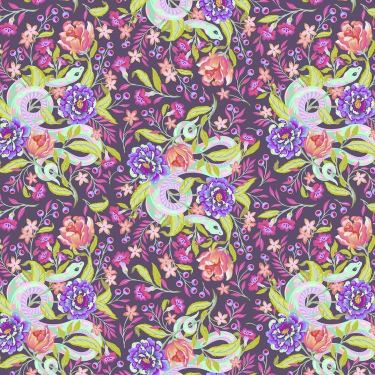 Hissy Fit in Dusk - Moon Garden by Tula Pink | PWTP196.DUSK