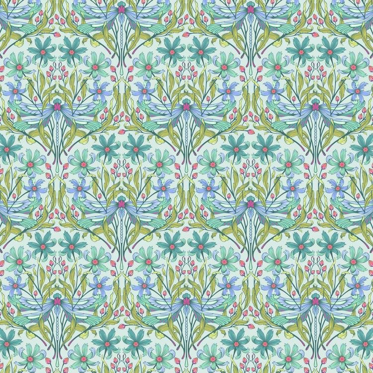 Dragon Your Feet in Dawn - Moon Garden by Tula Pink | PWTP199.DAWN