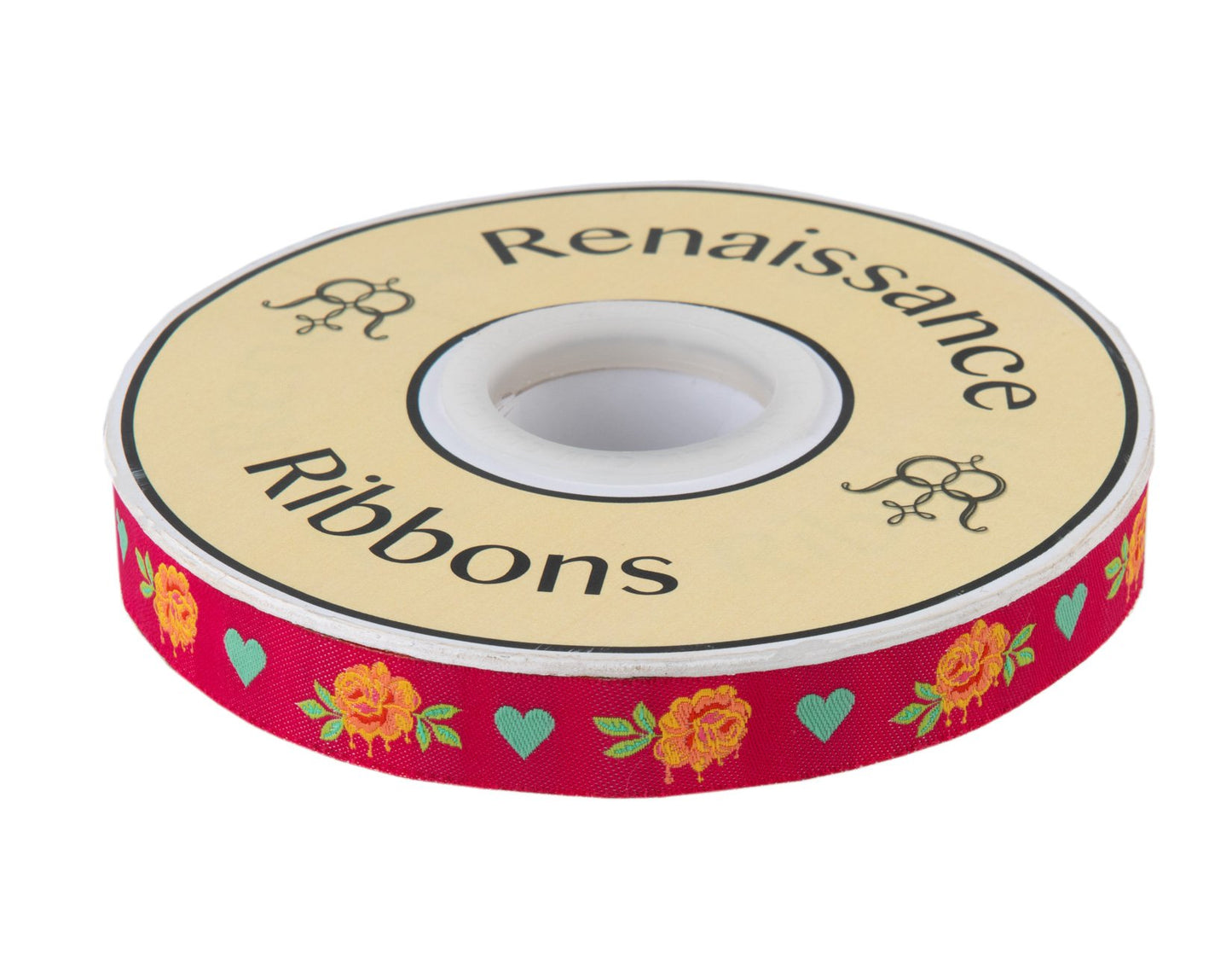 Painted Roses Pink 5-8in ribbon Tula Pink Curiouser & Curiouser | TK-71/16mm col 2