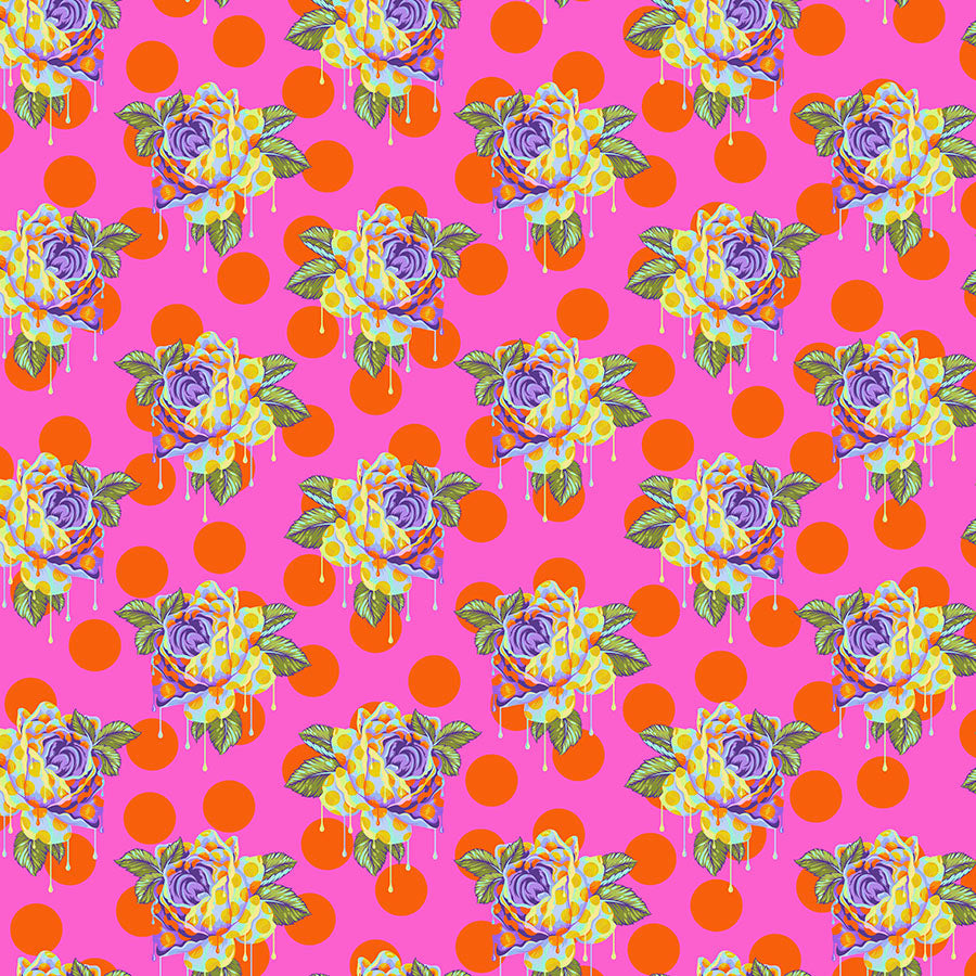 Painted Roses in Daydream - Curiouser & Curiouser by Tula Pink | PWTP161.DAYDREAM | Chapel Hill Quilting