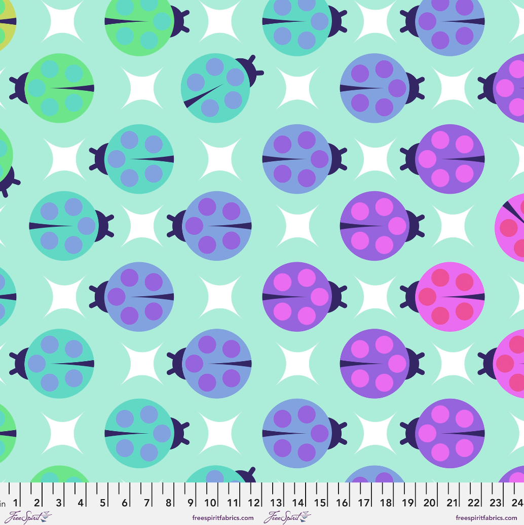 Lady Luck in Glimmer Backing Fabric - Tiny Beasts By Tula Pink | QBTP008.GLIMMER