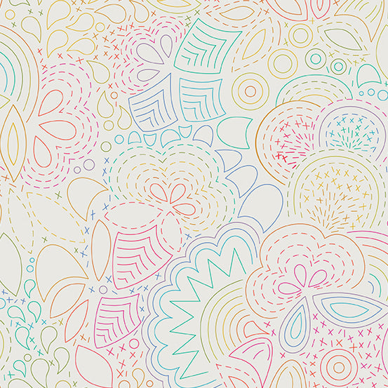 Rainbow Stitched in Day Art Theory by Alison Glass A-9702-L