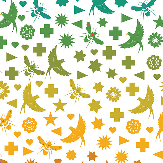 Seventy Six Bird and Bee in Day Art Theory by Alison Glass A-9699-L