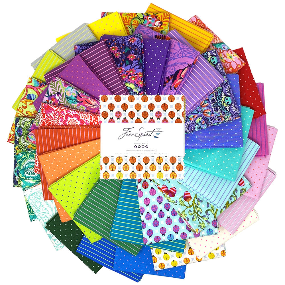 Tiny Beasts 5" Charm Square Pack by Tula Pink | FB6CPTP.BEAST