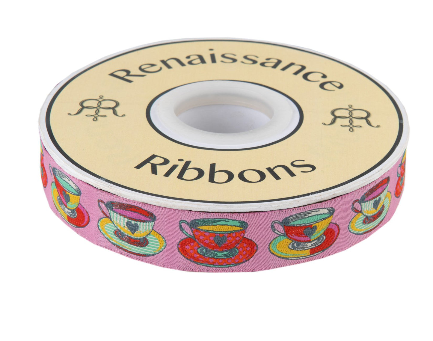 Tea Time Pink 7-8in Ribbon Curiouser & Curiouser by Tula Pink | TK-73/22mm col 2