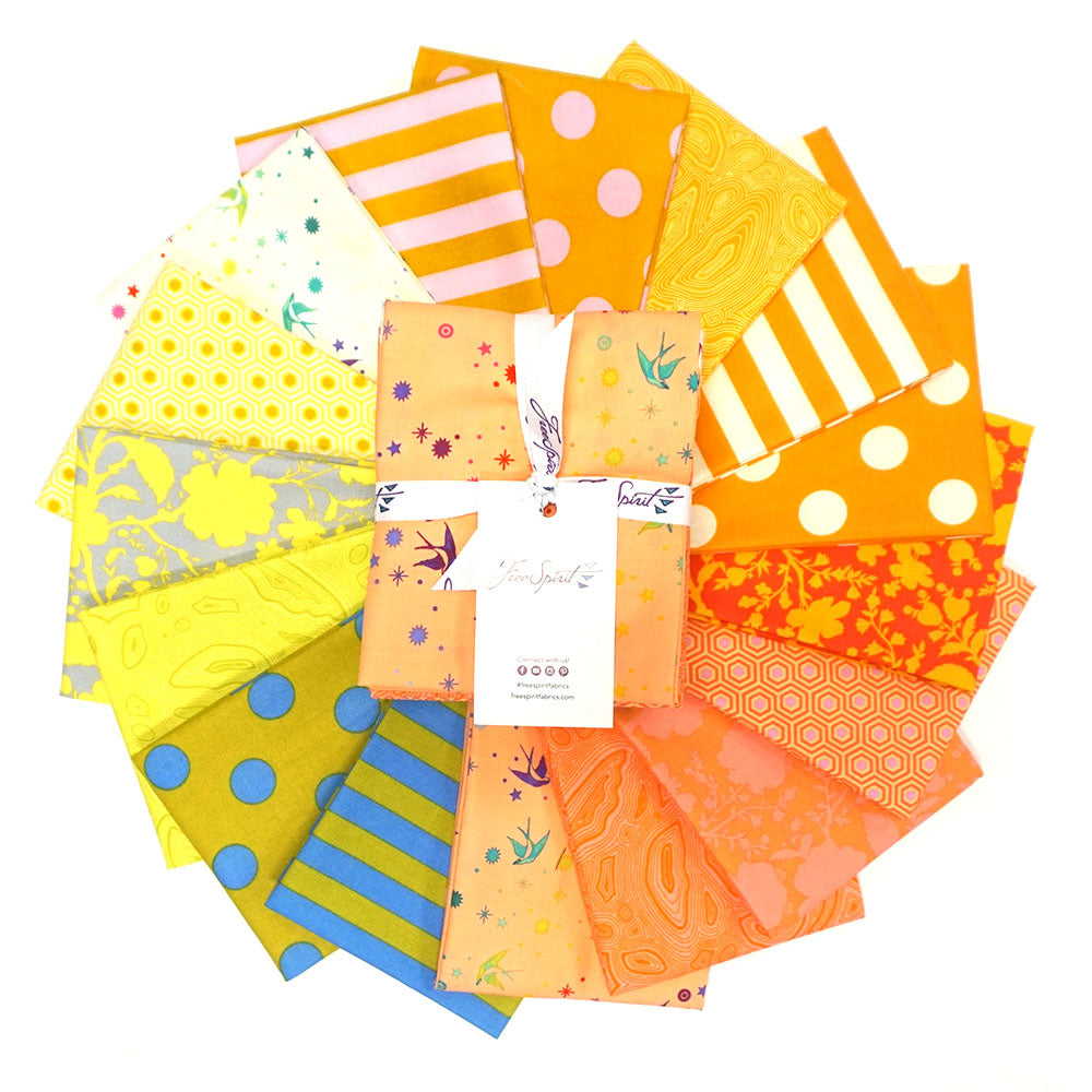 Tula's True Colors Fat Quarter Bundle in Goldfish by Tula Pink | FB2FQTP.GOLDFISH