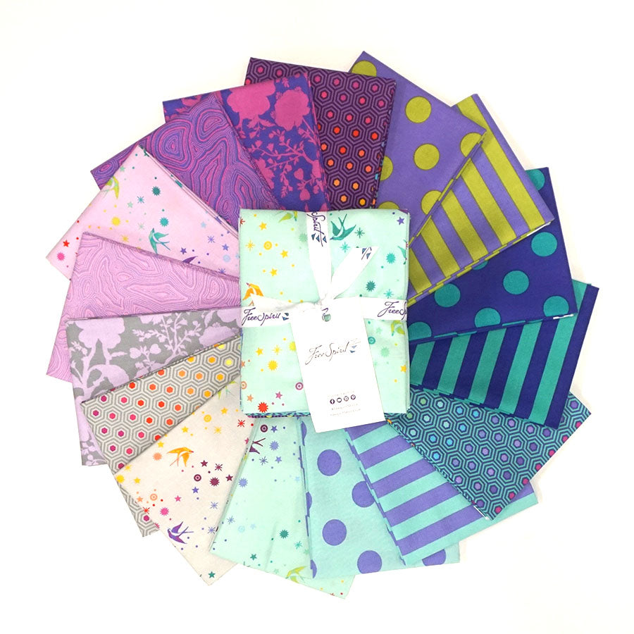 Tula's True Colors Fat Quarter Bundle in Peacock by Tula Pink | FB2FQTP.PEACOCK