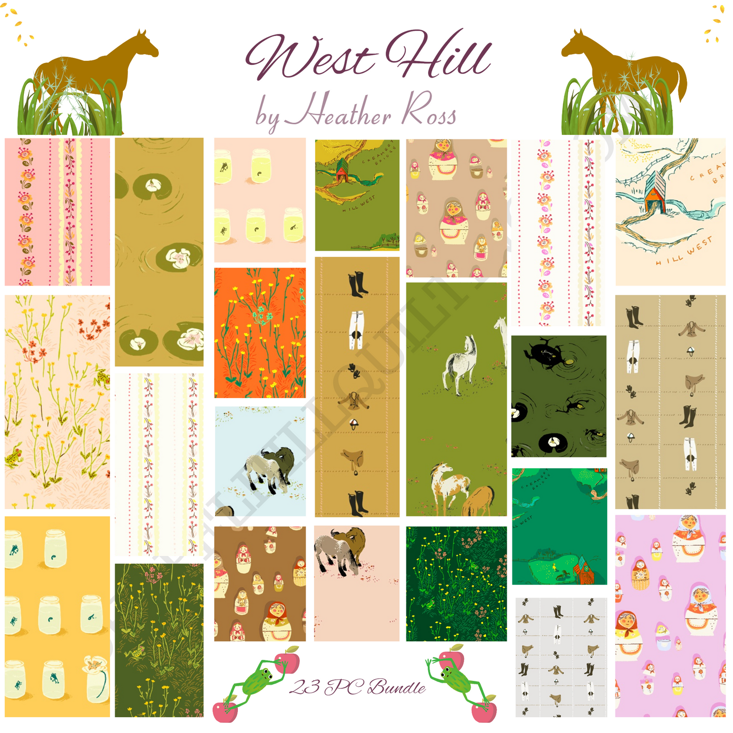 West Hill Fat Quarter Bundle by Heather Ross | WESTFQ-X