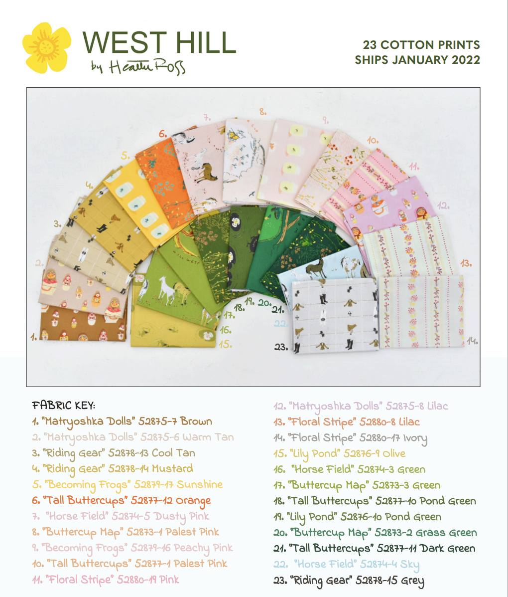 West Hill - Half Yard Bundle by Heather Ross | WHHYDB