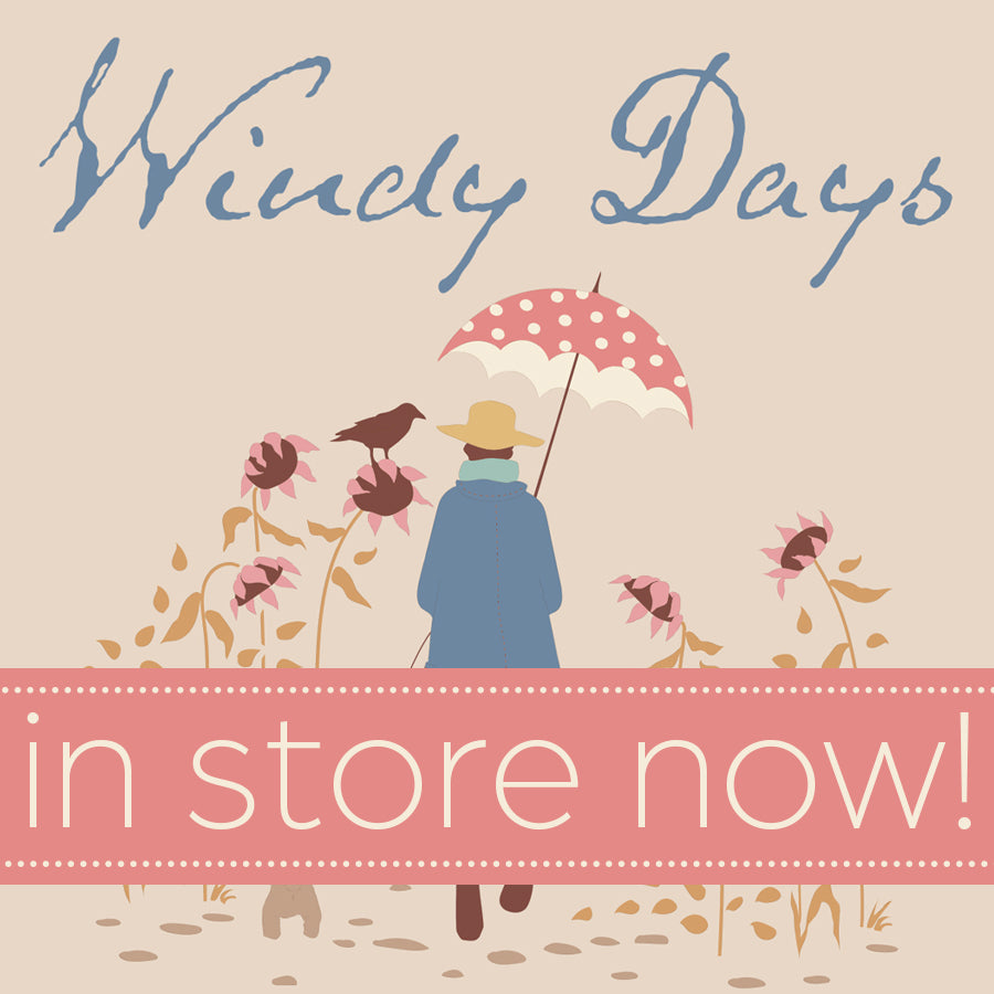 Windy Days Breeze Blue by Tilda fabrics | TIL100344 | Sold by the Yard