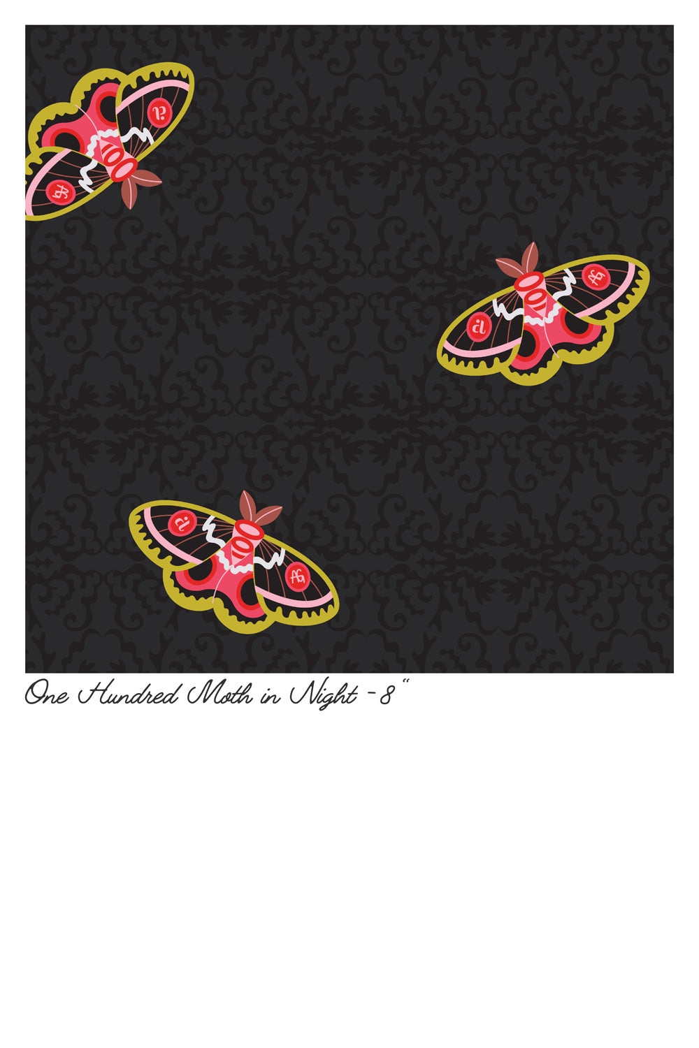 Rainbow 100 Moth in Night Art Theory by Alison Glass A-9700-C