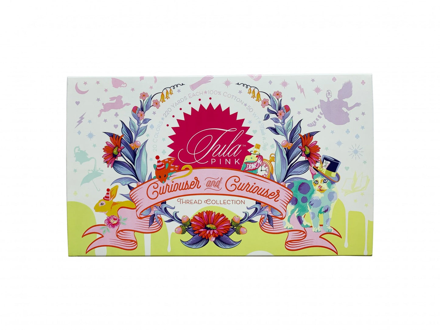 Curiouser and Curiouser Aurifil Thread Collection 50wt 20 Small Spools by Tula Pink | TP50CC20