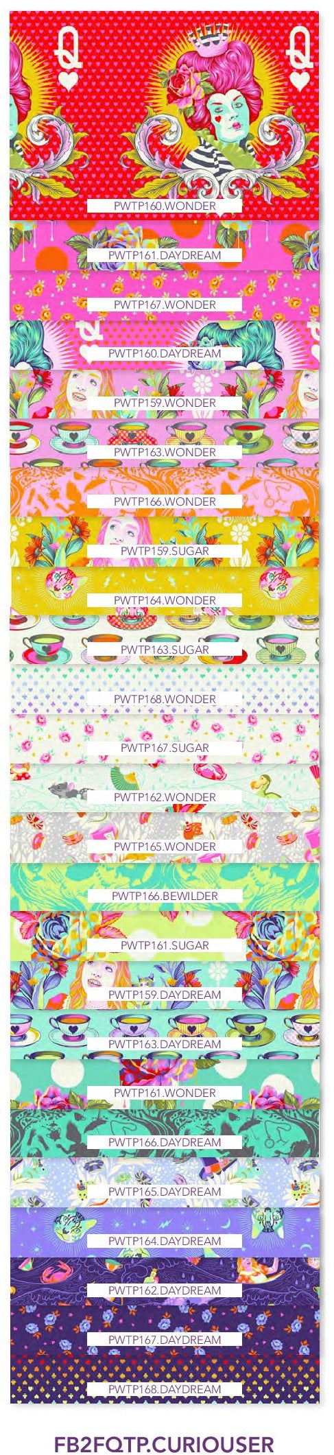 Curiouser & Curiouser Fat Quarter Bundle by Tula Pink  | FB2FQTP.CURIOUSER