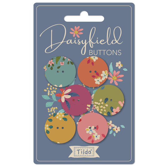 Daisy Field Buttons - 23 mm - 6pc | Chic Escape by Tilda Fabrics | TIL400047