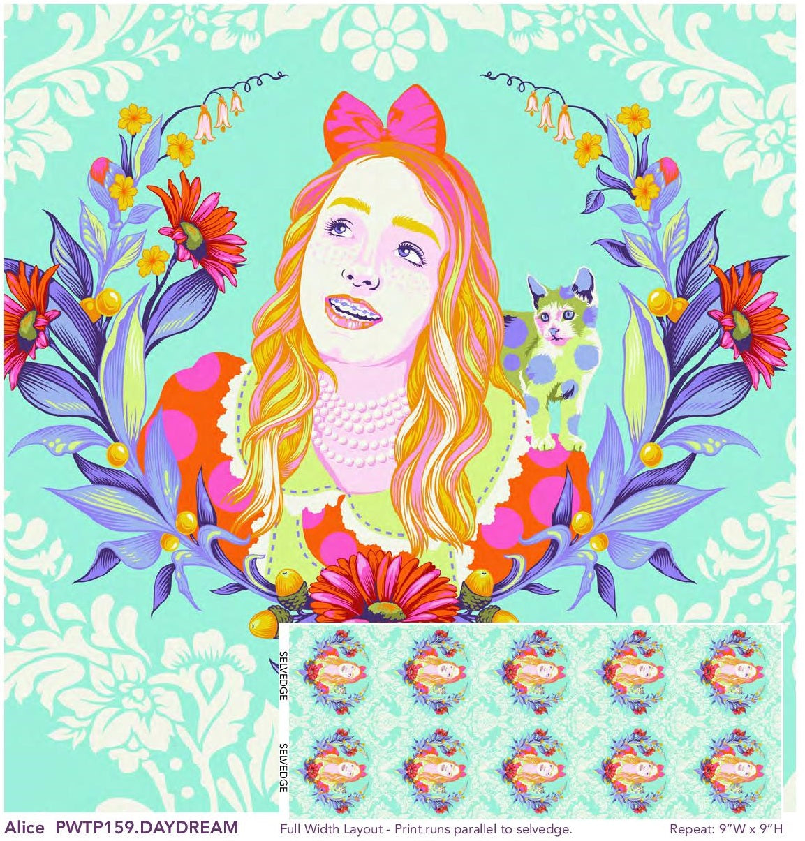 Alice in Daydream Curiouser & Curiouser by Tula Pink | PWTP159.DAYDR