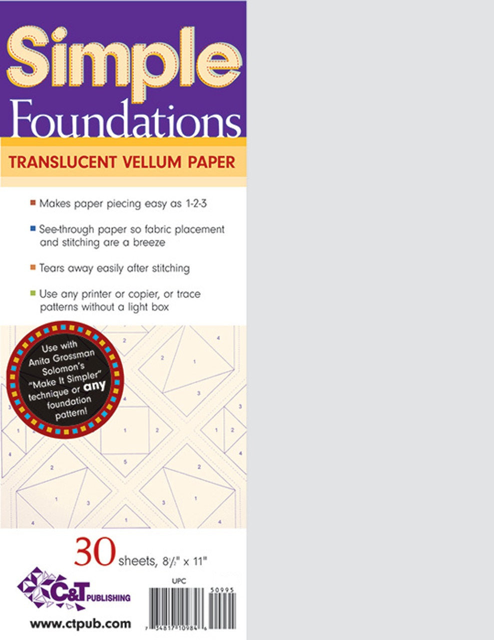 Simple Foundations Vellum Paper - Foundation Paper Piecing | 7134A-10984