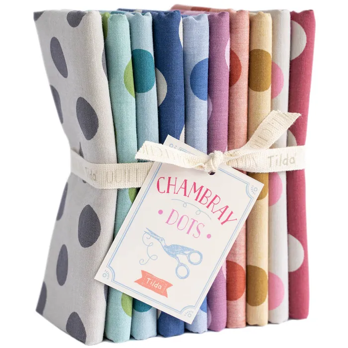 Chambray Dots Fat Quarter Bundle by Tilda Fabrics | TIL300158