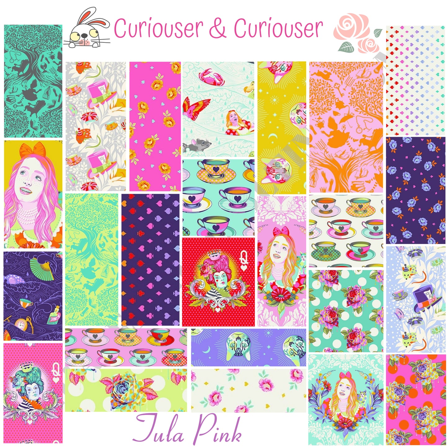 Curiouser & Curiouser Yard Bundle by Tula Pink | FB2YDTP.CURIOUSER