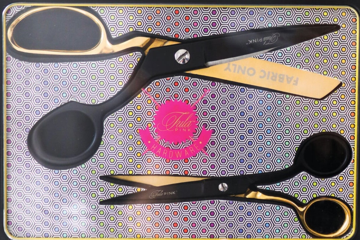 Tula Pink Limited Edition Black & Gold Scissor Set - Tula Pink Hardware Collection | TPLIMITED1